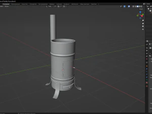 Stufa panciuta Modello 3D