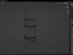 Stufa panciuta Modello 3D