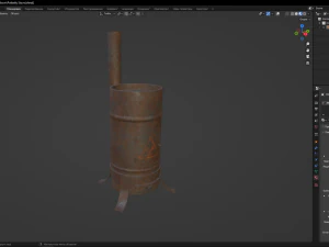 Stufa panciuta Modello 3D