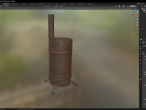 Stufa panciuta Modello 3D