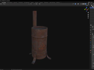 Stufa panciuta Modello 3D
