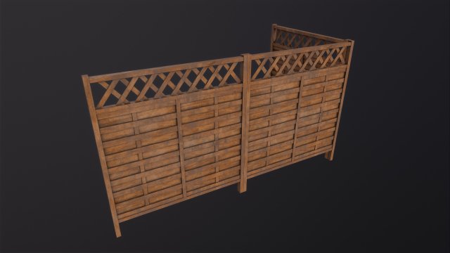Modular Fence 3D Model .c4d .max .obj .3ds .fbx .stl .blend 
