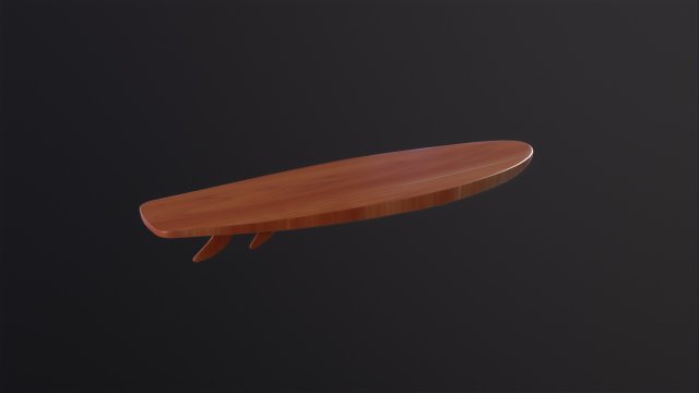 Surfboard Model 3D .c4d .max .obj .3ds .fbx .stl .blend 