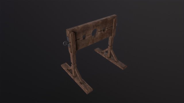 Stocks prison Model 3D .c4d .max .obj .3ds .fbx .stl .blend
