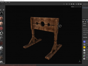 Stocks prison Model 3D