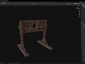 Stocks prison Model 3D