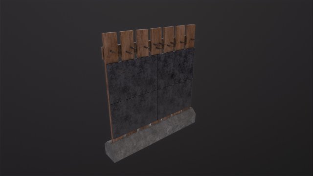 PostApo WallBarrier 3Dモデル .c4d .max .obj .3ds .fbx .stl .blend 