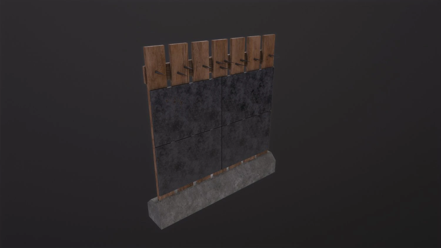 PostApo WallBarrier 3D Model .c4d .max .obj .3ds .fbx .stl .blend 