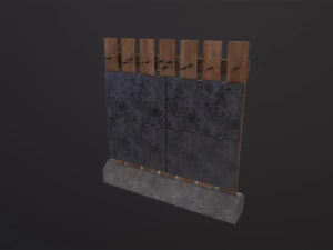 PostApo WallBarrier 3D Model