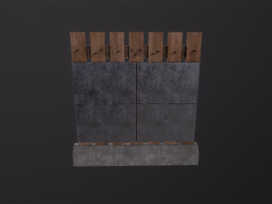 PostApo WallBarrier 3Dモデル