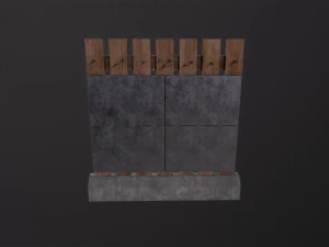 PostApo WallBarrier 3D Model