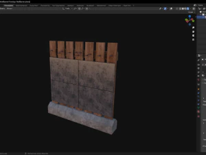 PostApo WallBarrier 3D Model