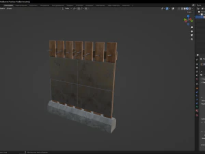 PostApo WallBarrier 3D Model