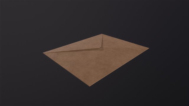 Envelope 3D Model .c4d .max .obj .3ds .fbx .stl .blend 