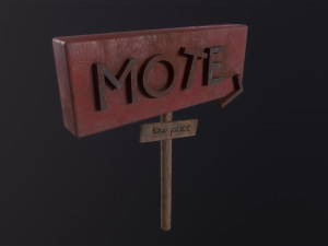 Motelsign Post Apocalypse 3D Model