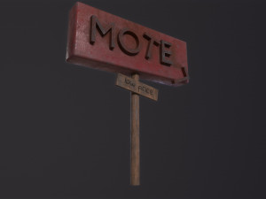 Motelsign Post Apocalypse Modello 3D