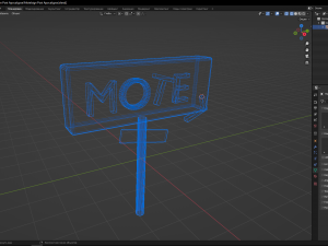 Motelsign Post Apocalypse Modello 3D