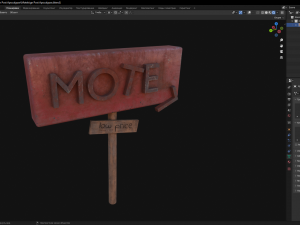 Motelsign Post Apocalypse Modello 3D