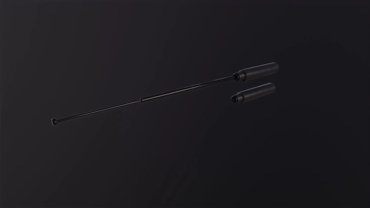 Police Metal Stick 3D Model .c4d .max .obj .3ds .fbx .stl .blend