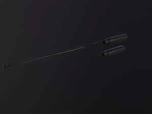 警察の金属棒 3Dモデル