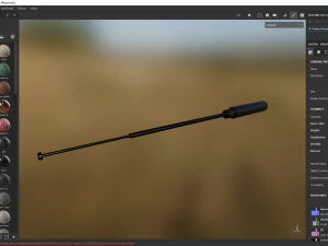 Police Metal Stick 3D Model