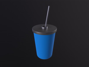 Tumbler with Straw 3D Model