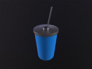 Tumbler with Straw Model 3D