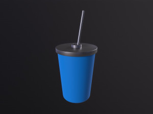 Tumbler with Straw Model 3D