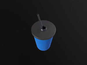 Tumbler with Straw 3D Model