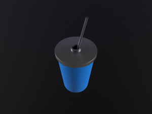 Tumbler with Straw Model 3D