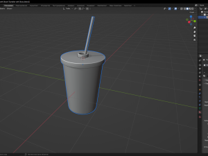 Tumbler with Straw Model 3D
