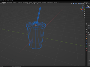 Tumbler with Straw Model 3D