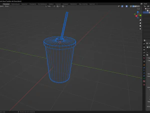 Tumbler with Straw 3D Model