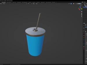 Tumbler with Straw 3D Model