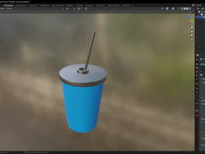Tumbler with Straw 3D Model