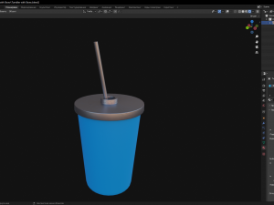 Tumbler with Straw Model 3D