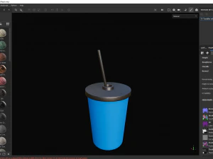 Tumbler with Straw 3D Model