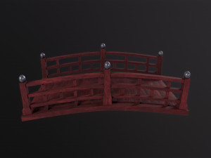 Japanese red bridge 3D मॉडल
