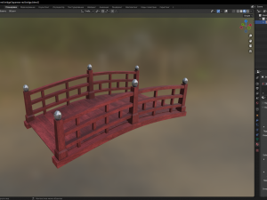 Japanese red bridge 3D मॉडल