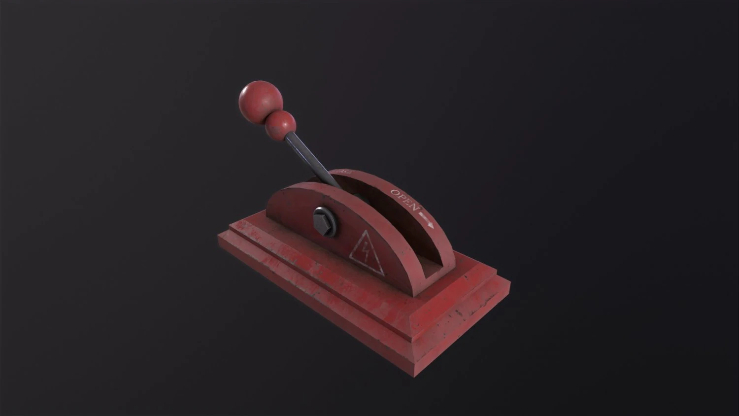 Industrial Electricitys Lever 3D Model .c4d .max .obj .3ds .fbx .stl .blend 