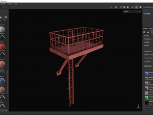 &Eacute;chafaud Modèle 3D