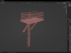 &Eacute;chafaud Modèle 3D
