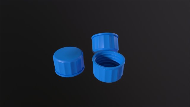 Plastic Pet Bottle Cap Model 3D .c4d .max .obj .3ds .fbx .stl .blend 