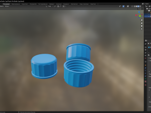 Plastic Pet Bottle Cap Model 3D