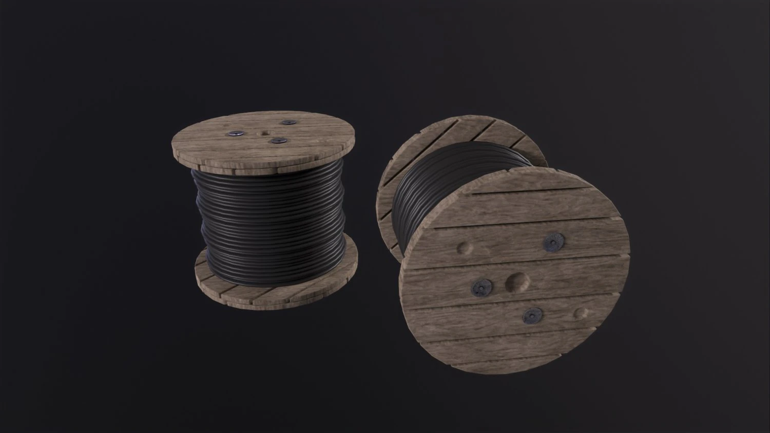 Cable roll 3D Model .c4d .max .obj .3ds .fbx .stl .blend 
