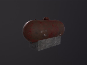 Rusty Oil Tank 3D Model