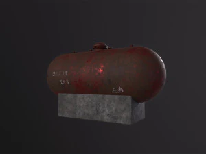 Rusty Oil Tank 3D Model