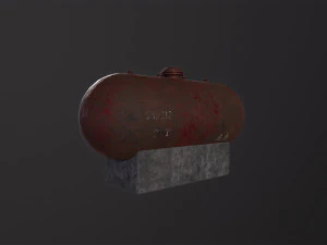Rusty Oil Tank 3D Model