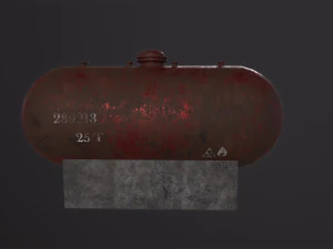 Rusty Oil Tank 3D Model
