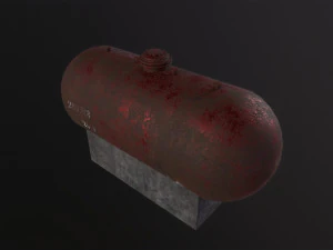 Rusty Oil Tank 3D Model